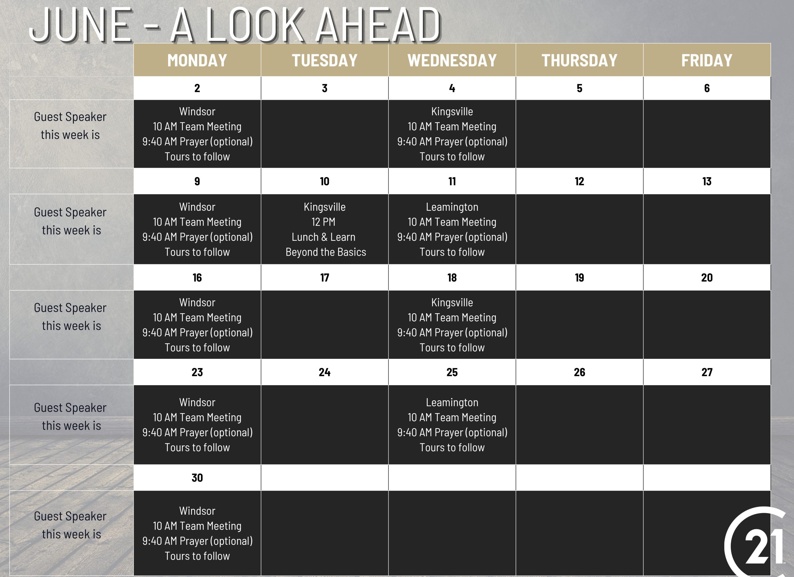 C21LHT Calendars